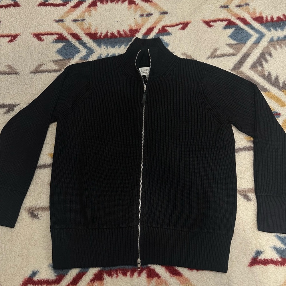 Maison Margiela Black zip-up sweater